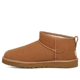 Handmade customized women's fashion retro warm snow boots casual shoes UG Classic Ultra Mini Boot 'Chestnut' 1137391-CHE