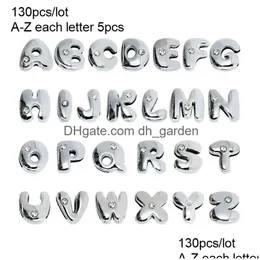 Koraliki koralików więcej opcji DIY AKCESORYKA KOCIKÓW 130PCS 8 mm English Alphabet Slide Letter