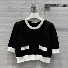 Kobiety Damskie Krzyki Projektantka 2023 Spring Summer O Neck Secher High End High End Pullovers Pose D1Z0