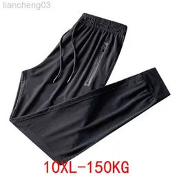 Мужские брюки летние осенние спортивные брюки дыра в воздухопроницаемые спортивные штаны Мужчины плюс размер 8xl 9xl 10xl Большие продажи
