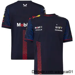 Męskie koszulki Nowy zespół Red Racing Drużyna F1 w 2023 Bull Versappen Supersas T-shirt na okrągłym szyi Sports i isure T-shirt ponadwymiarowy 4113