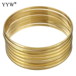 Bangle Fashion Roman style Stainless Steel gold color Lover Charm Bracelet for Women Brand Gold Wide Cuff 7PCsSet 230411