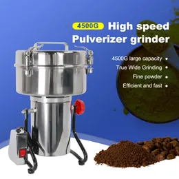 4500G Pepper Grinder Machine Multifunktion Commercial Chinese Medicine/ Sesame/ Rice/ Pepper/ Chili Powder Slip Machine Lab Supplies