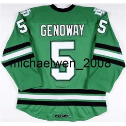 Weng North Dakota Hockey Jersey 5 Chay Genoway 11 Darcy Zajac 29ブロックネルソンメンズ100％ステッチファイティングスーダコタカレッジホッケー