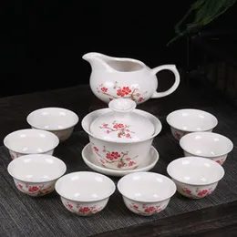 Preferencja chińska kung fu herbata pijowa fioletowa gliniana ceramiczna binglie obejmuje herbatę filiżankę taca herbaty Tureen Infuser