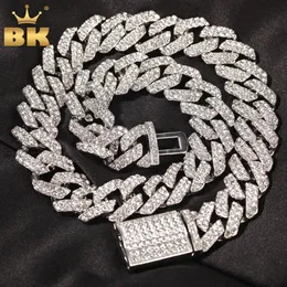 Pendant Necklaces THE BLING KING 18mm Bling SLink Miami Cuban Link Hiphop Mens Iced Out s Fashion Jewelry Drop 231110