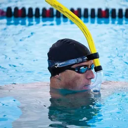 Snorkels sätter framhuvud Silikon Snorkel andningssimrör för träning dykning under vatten snorklande andningsutrustning 230411