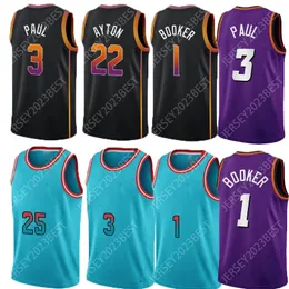 Custom 1 Booker 35 Kevin Durant Maglia da basket Top The Sun Uomo Maglie Chris Paul Uomo Donna Youth XS 4XL 2022-23 City Jersey