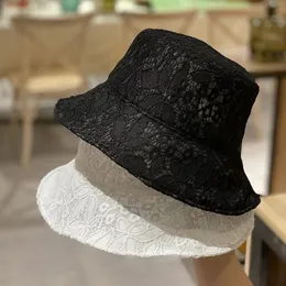 Stingy Brim Hats spets hink hatt kvinnor sommarstrand sol hattar havet vintage eleganta mössor andas fiskare mössa 230411