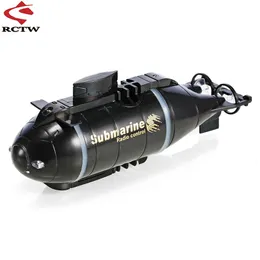 Electric/RC Boats Updated Version Happycow 777-216 Mini RC Submarine Speed Boat Remote Control Drone Pigboat Simulation Model Gift Toy Kids 230410