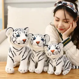 Plush Dolls 23/27/33Cm Realistic Tiger Plush Toy Pp Cotton Stuffed Wild Animal Forest Tiger Pillow Doll for Children's Birthday Present 231110