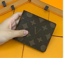 2024 designer carteira de alta qualidade homens gunuine carteiras de couro para homens bolsa carteira designer animal impresso pacote de cartão com caixa