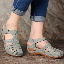 Sandal Bohemian Style Summer Shoes For With Heels Gladiator Sandalias Mujer Elegant Wedges 230411