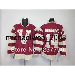 Weng 2014 Heritage Classic Jersey Winter 100th Anniversary＃14 Alex Burrows Red Ice Hockey Jerseys Best Quality