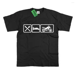 Mäns T -skjortor 2023 Mens Eat Sleep Classic German Motorcycle Fans F650 Shirt F 650 GS F800GS Adventure Bike Tee