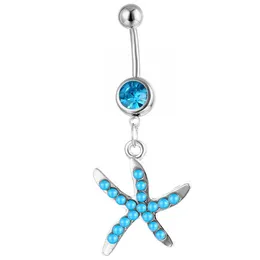 Button Broton Rings D0163 Seastar Body piercing Jewelry Belly Drop Dat entre Dhgarden Othz5