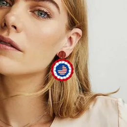 Dangle Chandelier Independence Day American Flag Sunflower Boots Stars Love Heart Cow Heard Cactus Dangle Drop Earrings for Women 04th of July Z0411
