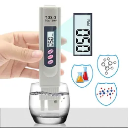 PH Meters Digital TDS Meter Monitor TEMP PPM Tester Pen LCD Meters Stick Water Purity Monitors Mini Filter Hydroponic Testers TDS-3