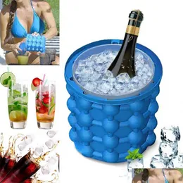Ice Cream Tools Sile Cube Maker Mold Tray Portable Bucket Wine Cooler Beer Cabinet Kitchen Drinking Whiskey Ze Drop Delivery Home Ga Dhkit