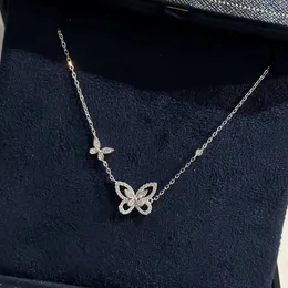 Kadın tasarımcı için graff kolye elmas çift kelebek tam elmas 925 gümüş resmi reprodüksiyonlar mücevher marka tasarımcısı gox 007 ile kız arkadaşı için hediye
