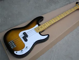 Högkvalitativ tabacco sunburst 4 String Jazz Electric Bass Guitar Basswood Body Maple Neck Fingerboard Chrome Hårdvara