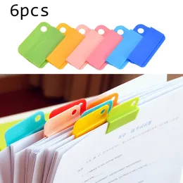 Bag Clips 6 pieces of colorful decorative writing pos paper clips office accessories school childrens supplies stationery 230410