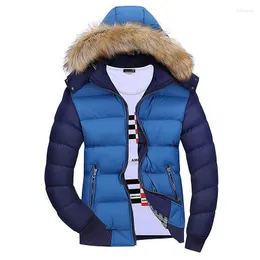 Giù da uomo Giacca imbottita in cotone Mujer 2023 Autunno Inverno Capispalla spessa calda Uomo Cappello con cappuccio Taglie forti Cappotto Moda Slim Parka