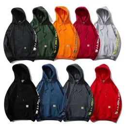 Men's Hoodies Sweatshirts Ka Clam's New Kirin Arm Letter Printed Hooded Plush Sweater Trend Men and Women's Casual Couple Hoodie 8oel