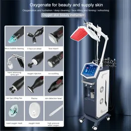 14 in 1 Multifunction Hydra Dermabrasion Machine Water Oxygen Jet Peel Photon Treatment With Skin Detection Beauty Equipment