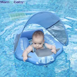 Uppblåsbara flottörrör Mambobaby Baby Float Lying Swimming Rings Spädbarn Midjan Simring Toddler Swim Trainer Icke -inflatable Buoy Pool Accessories Toys 230411