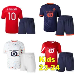 23 24 Losc Lille Soccer Jerseys Ben Arfa 2023 2024 David Fonte Burak Bamba Yazici 올림픽 트로피 키트 전체 세트 Maillots Football