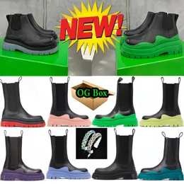 2023 Diseñador Botas Verdes Hombre Mujer Caballero High Cowskin Tobillo Media de moda Botas Colored Sases Cotton Rain Boots Zapato Zapato Martin Winter Fall Men Boots
