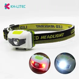 Head Lamps Portable Mini LED Strålkastare 4 lägen för strålkastare Huvudlampor Torla Lampljus Vandringsljus för fiskecykling P230411