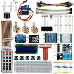 Freeshipping Raspberry Pi 3 Starter Kit Ultimate Learning Suite 1602 LCD SG90 Servo LED-Relaiswiderstände mit GPIO-Erweiterungsplatine Jum Trrh