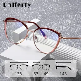 Okulary przeciwsłoneczne Ramki Ralferty luksusowe okulary Kobiety oko anty niebieskie okulary promieniowe oko na receptę krótkowzroczność Optyczna rama 0 Diopter Ramka okularów 230411