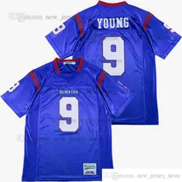 DIY Design Retro Movie CHASE YOUNG #9 DEMATHA CATHOLIC HS Jersey Custom Stitched College Football Jerseys