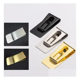 Fashion Simple Metal Moneys Clip Man Clamps Holders Slim Money Wallet Clamp Card Holder Credit Drop Delivery Dhfm0