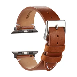 Watch Bands Genuine Leather Strap Watchband for Apple Watch Band 45mm 44mm 42mm 40mm 38mm 41mm Bracelet for Iwatch Series 8 7 SE 6 5 4 3 230411