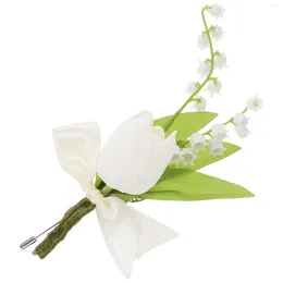 الزهور الزخرفية ديكور الزفاف ملحقات الملابس العروس boutonniere corsage مزيفة زهرة الحرير الحرير العريس الدعائم الفاصلة