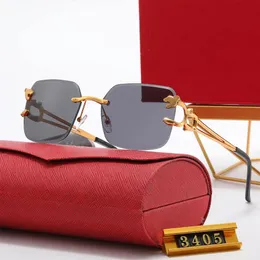Modne okulary przeciwsłoneczne bez oprawek projektant kobiety mężczyźni okulary stop prostokąt okulary przeciwsłoneczne okulary gogle Adumbral 4 kolor wysokiej jakości