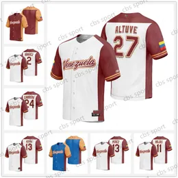 Team Venezuela WBC 2023 Baseball Classic jersey Jose Altuve Ronald Acuna Jr. Miguel Cabrera Luis Arraez Miguel Rojas Gleyber Torres de Venezuela Perez