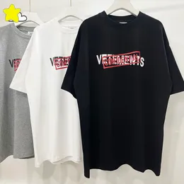Men's TShirts White Black Gray Vetements Tshirts Men Women 1 1 Letter Printing Casual ONeck Top Tees VTM Short Sleeve 230411