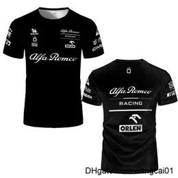 メンズTシャツ2023新しいアルファロメオTシャツフォーミュラワンF1チームレーシングカー3Dプリントメン女性ファッションOネックTシャツTEE