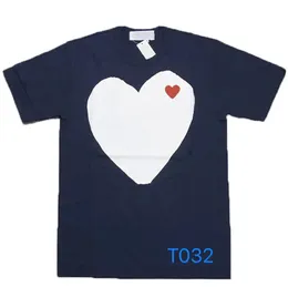 Jogar camisa designer camiseta comi coms des Garcon camisa japonesa vermelha amor amor cdgs camisa completa etiqueta tshirt polo des badge garcons bordado de algodão 4111
