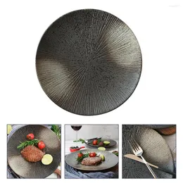 Conjuntos de louça de cerâmica placa de salada redonda jantar estilo japonês porcelana servindo bandeja aperitivo pratos sobremesa prato de frutas