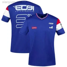 Męskie koszulki T-shirty T-shirts wyścigowe fani wyścigowe T-shirt koszulka z krótkim rękawem Ubranie Niebieskie oddychanie koszulka 2021 Hiszpania Alpine F1 Team Motorsport Alonso 3M411 3M411