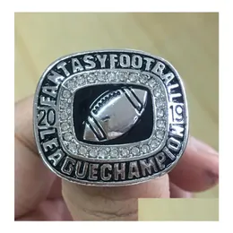 Fantasy League Football FFL Championship Ring Men Fan Souvenir Gift grossist Drop Delivery Dhylq