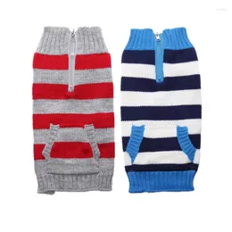 Dog Apparel Winter Pet Sweater Clothes Warm Puppy Cat Striped Jumpers Chihuahua Knitwear Pullovers Costumes For Small Large Dogs Cats