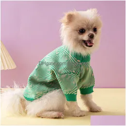 Hundkläder Dog Apparel Classic Mönster Fashion Justerbara husdjursselar Päls söta Bomei Hoodies Suit Liten Collar Accessor Drop Deliv Dhvit