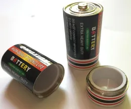 Batterijgeheim Stash Diversion Pill Box middelgroot Herb tabak opslagpot Verborgen geldcontainer 25x49mm zinklegering Stash8406980